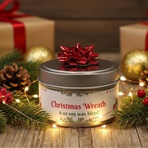 Christmas candle 6oz tin